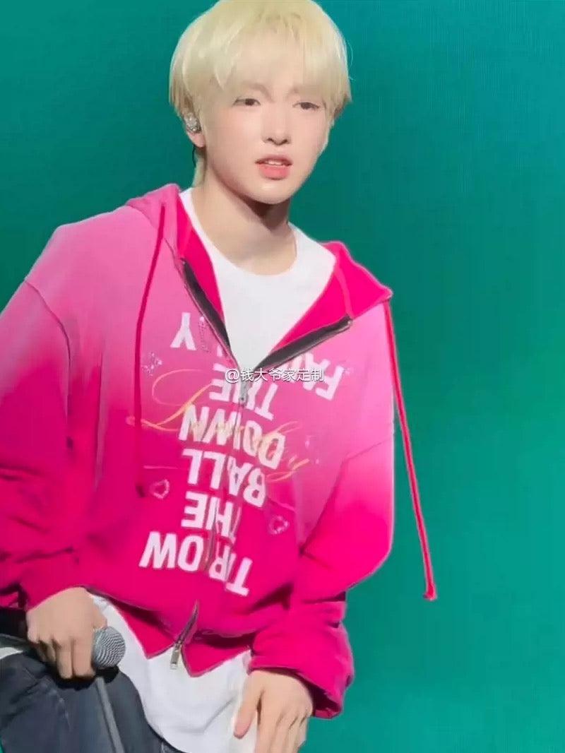 H2H Stella & RIIZE Sakuya Style Rude Pink Hoodie