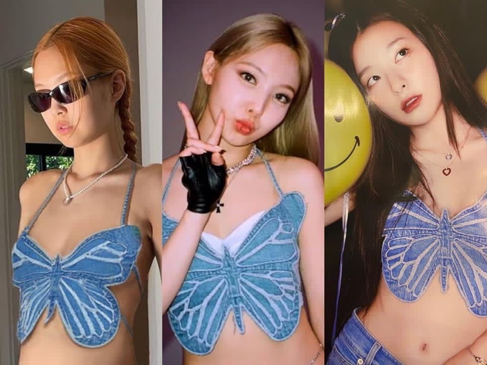 Nayeon + Seulgi + Jennie Butterfly Top