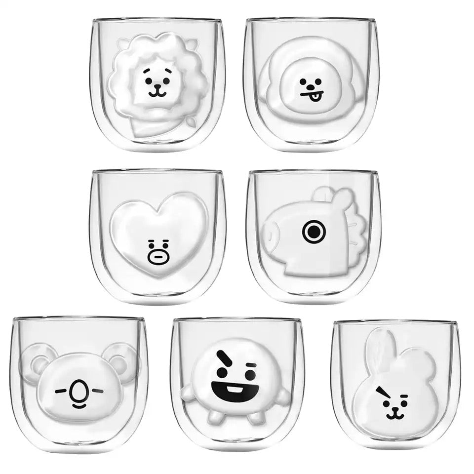 BTS BT21 Glass Cup