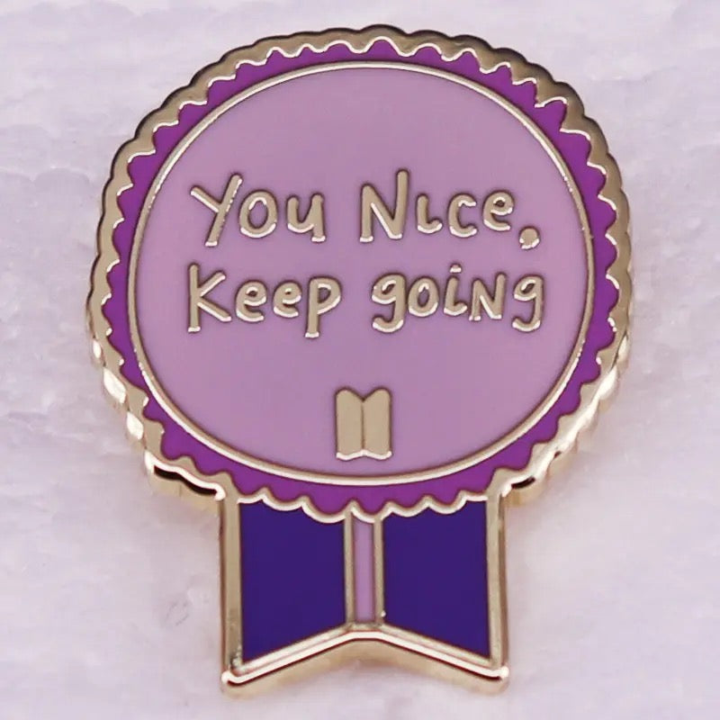 Jimin “You Nice, Keep Going” Enamel Pin