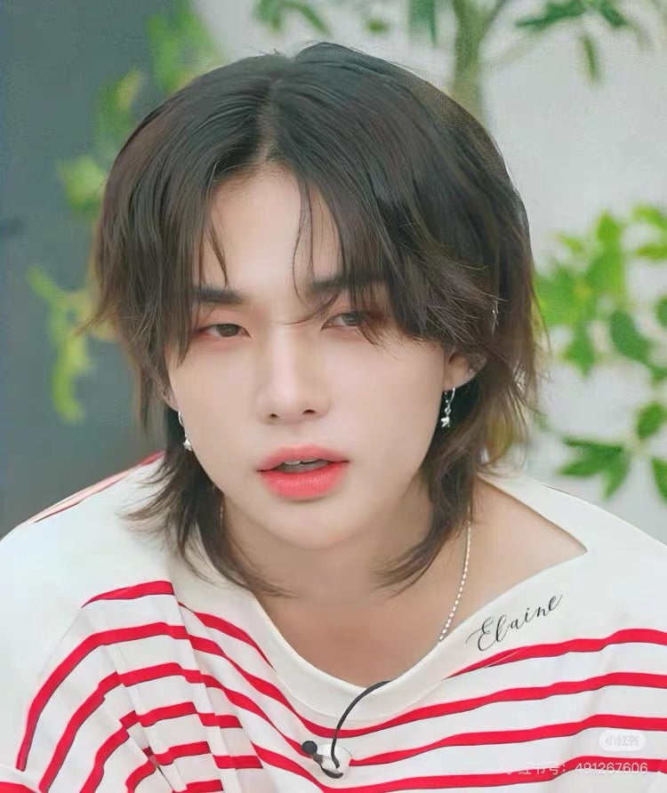 Stray Kids Hyunjin’s Style Titanium Steel Star Earrings