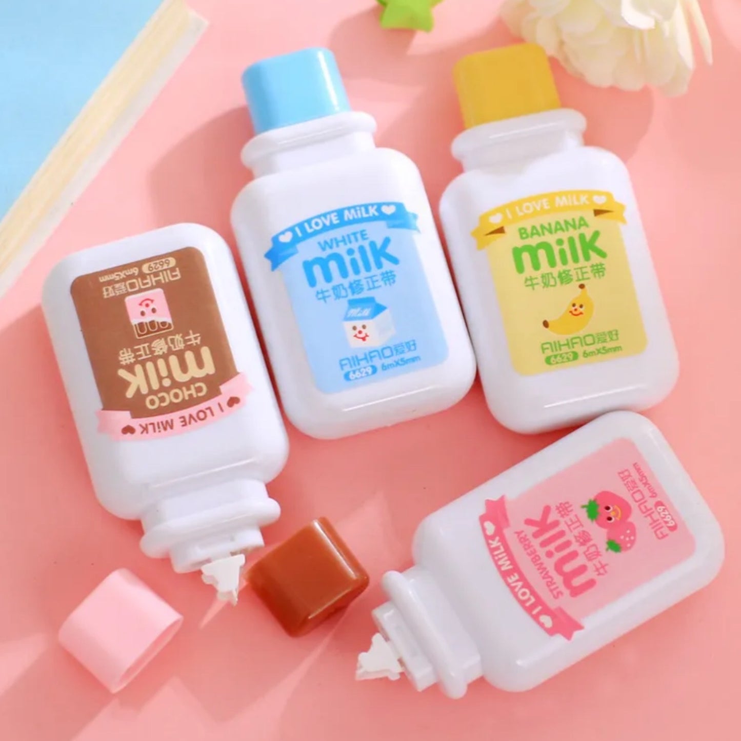 Cute Kawaii Milk Bottle White Corrector Tape SET