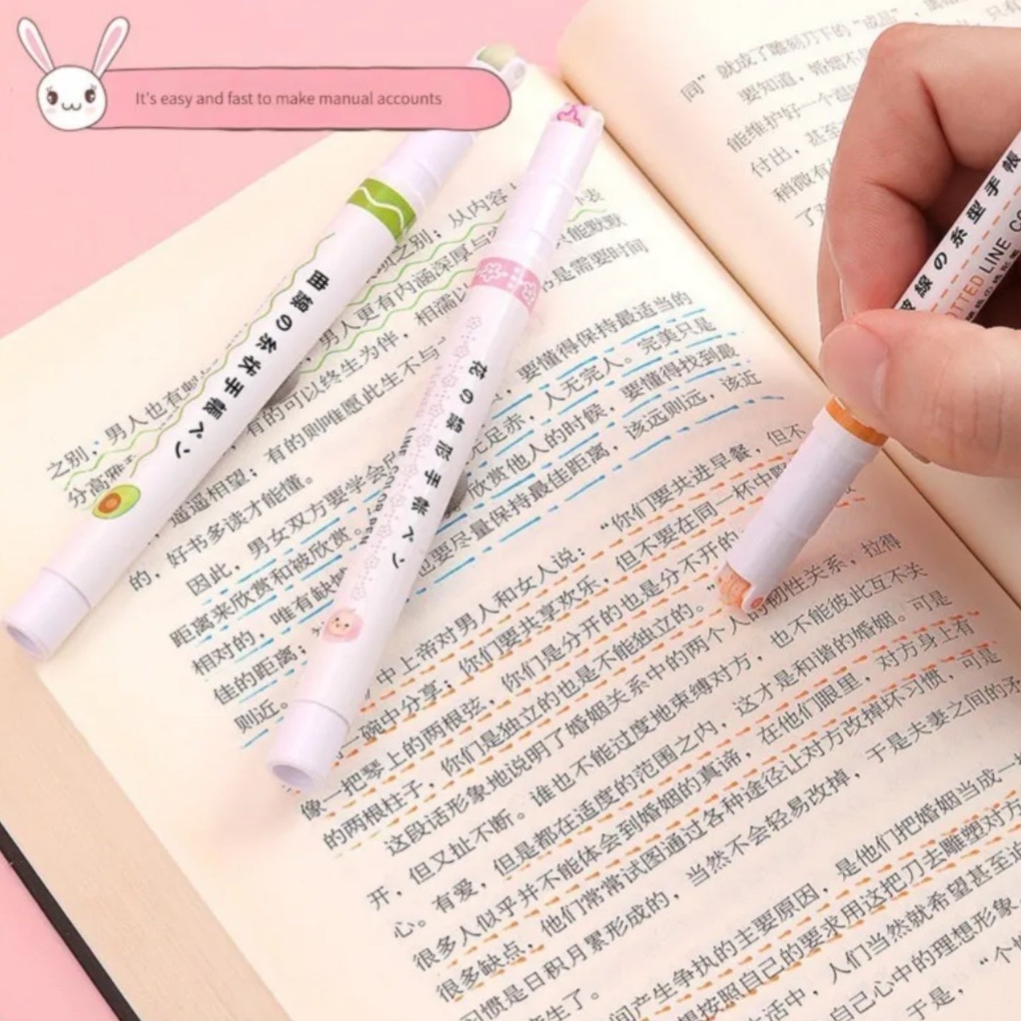 Pen Roller Highlighter Figure Shape SET