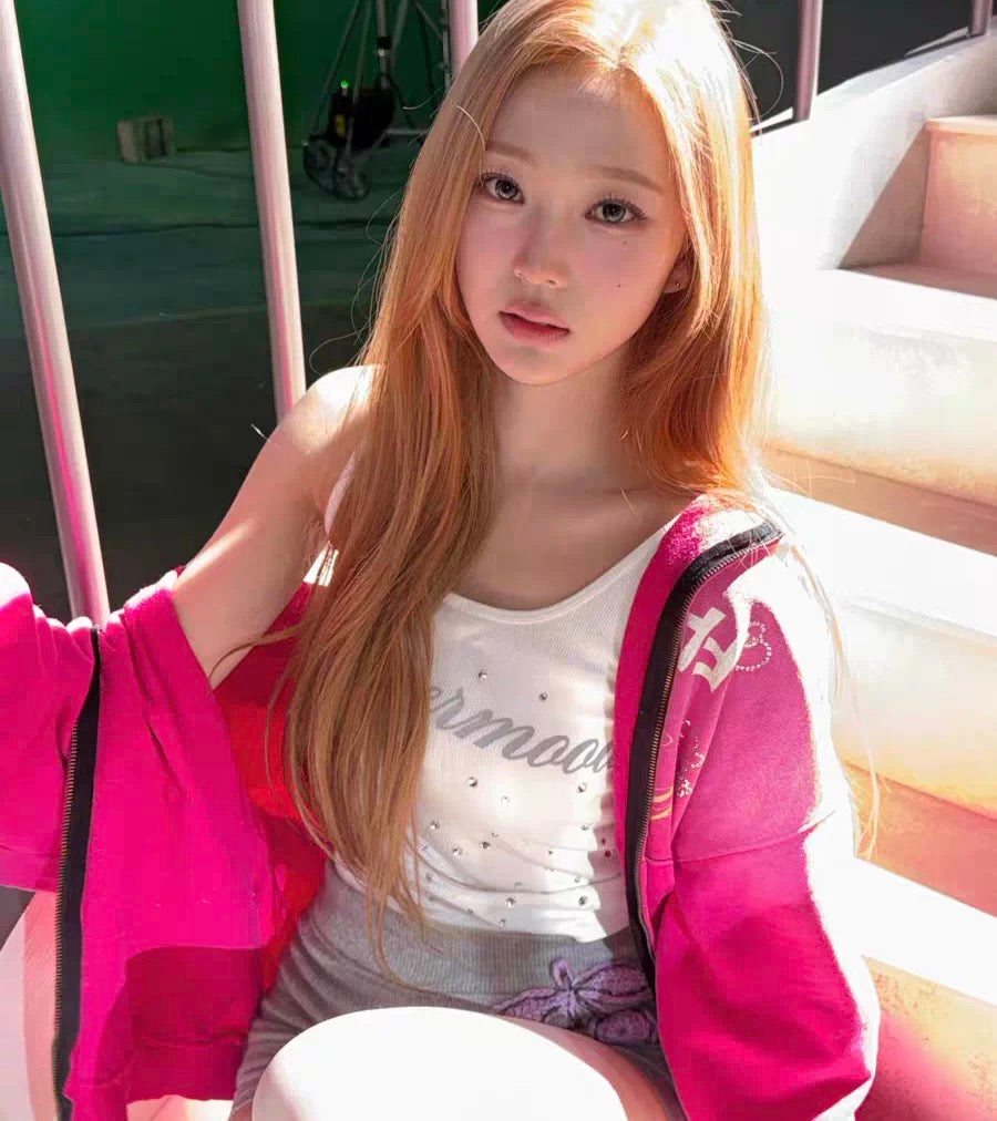 H2H Stella & RIIZE Sakuya Style Rude Pink Hoodie