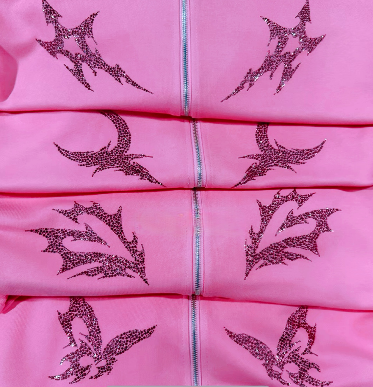 aespa Style Pink Logo Hoodie