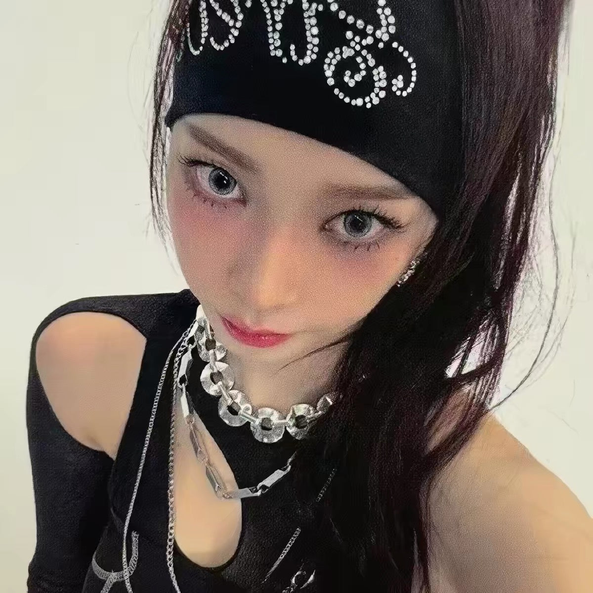 aespa Karina Style Whiplash Black Hair Band