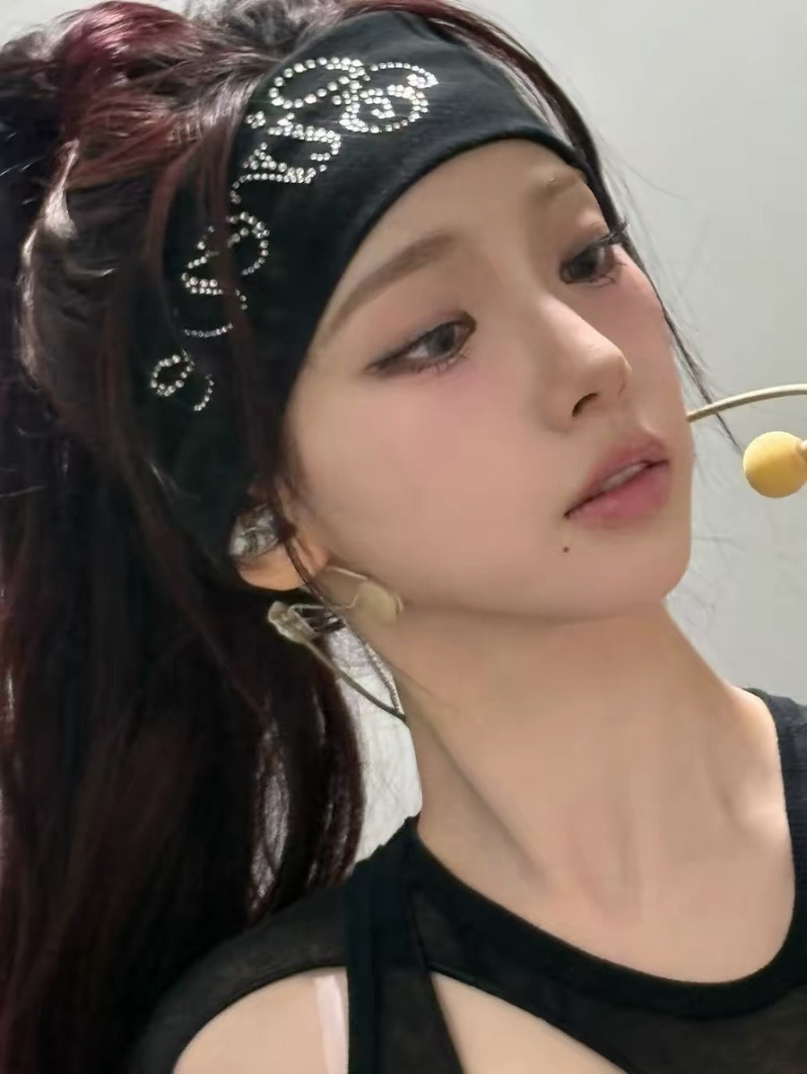 aespa Karina Style Whiplash Black Hair Band