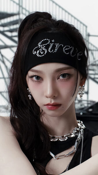 aespa Karina Style Whiplash Black Hair Band